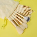 Kit de 13 Pinceaux de Maquillage Professionnels - Jaune