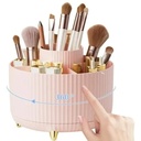 Organisateur de Maquillage Rotatif 360° –  5 Compartiments – Rose