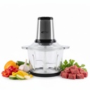 Florence Hachoir à Viande Multifonctionnel  – Bol en Verre 3 Litres – 700W – Noir