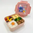 Lunch Box Enfant Stitch Rose – 3 Compartiments avec Fourchette-Cuillère 