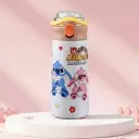 Gourde Isotherme Stitch en Acier Inoxydable 400 ml – Blanc avec Paille Intégrée