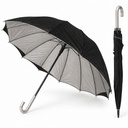 Parapluie Long Noir 100 cm avec Poignée Courbée