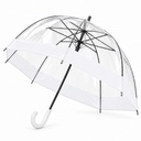 Parapluie Transparent Bombé Automatique 86 cm – Blanc