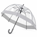 Parapluie Transparent Bombé Automatique 86 cm – Gris