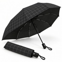 Parapluie Pliable Automatique 95 cm à Carreaux – Noir avec Housse