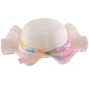 Chapeau avec ruban arc-en-ciel pour enfant Rose bébé