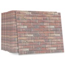 Pack de 10 Panneaux Muraux Motif Briques Rouges- Anti-Humidité 3D - 77 x 70 cm