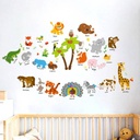 Autocollant Murale 72 Stickers Thème Animaux